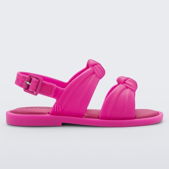 Mini Melissa Pink Velvet Sandal - Picture 2 of 4